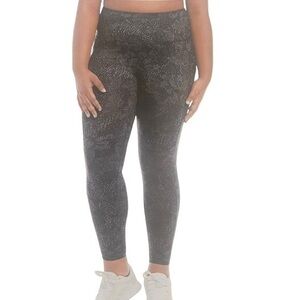 Danskin Ankle High Wasted Bonded Legging - Snake Swirl - Size XXL